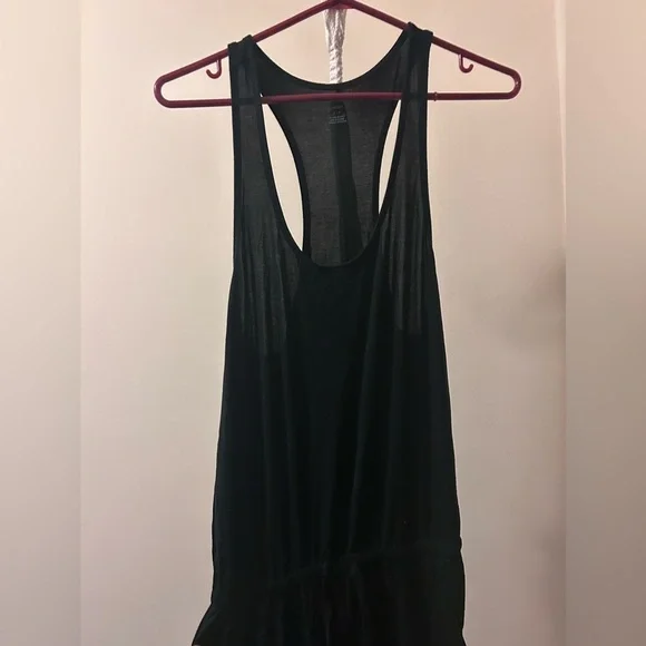 NWOT Aerie Women’s Racerback black pant romper Size Medium - Picture 2 of 5